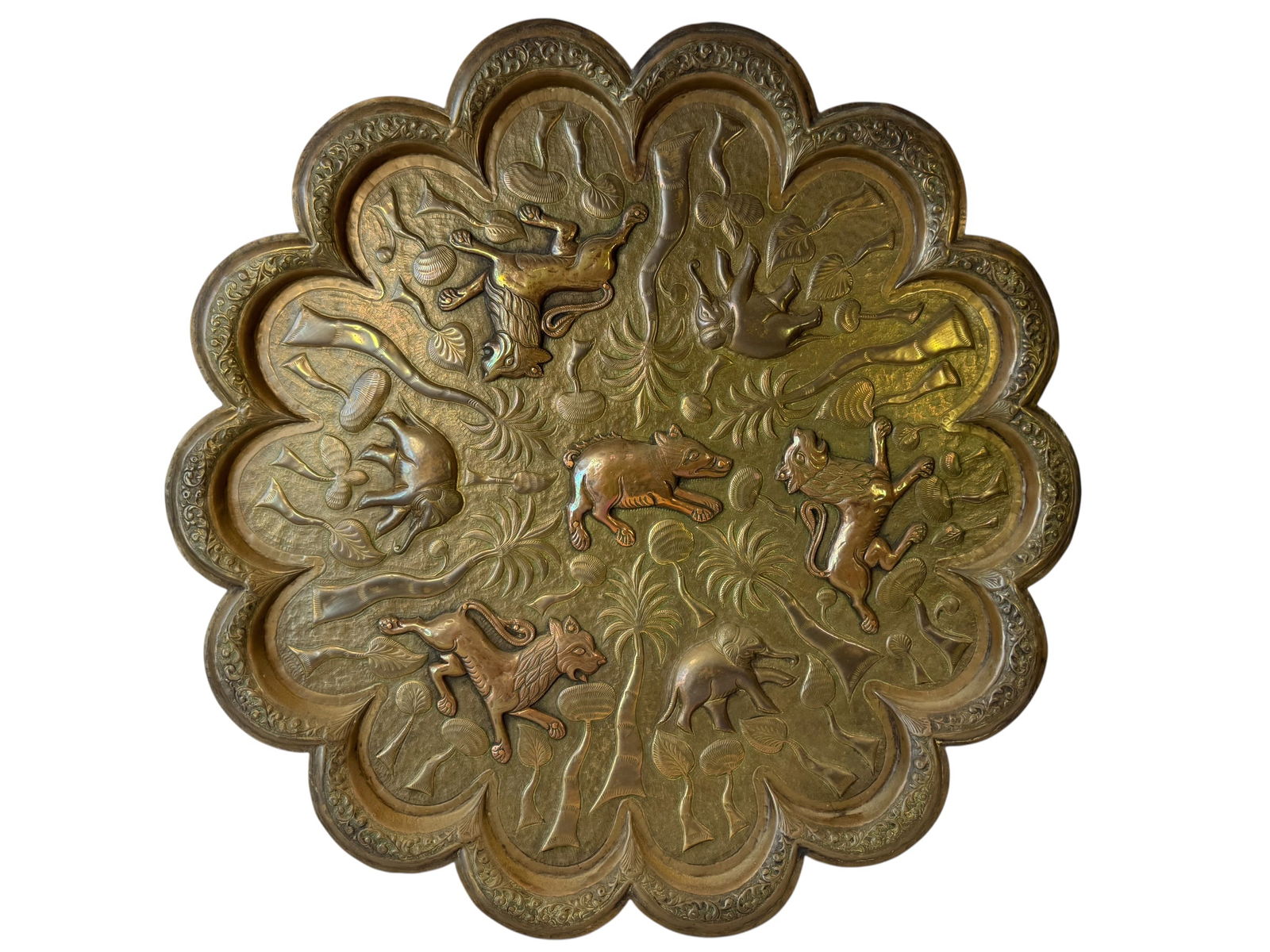 Middle Eastern Wall Plaque/ Charger: Photos are part of the description and should tell the whole story.