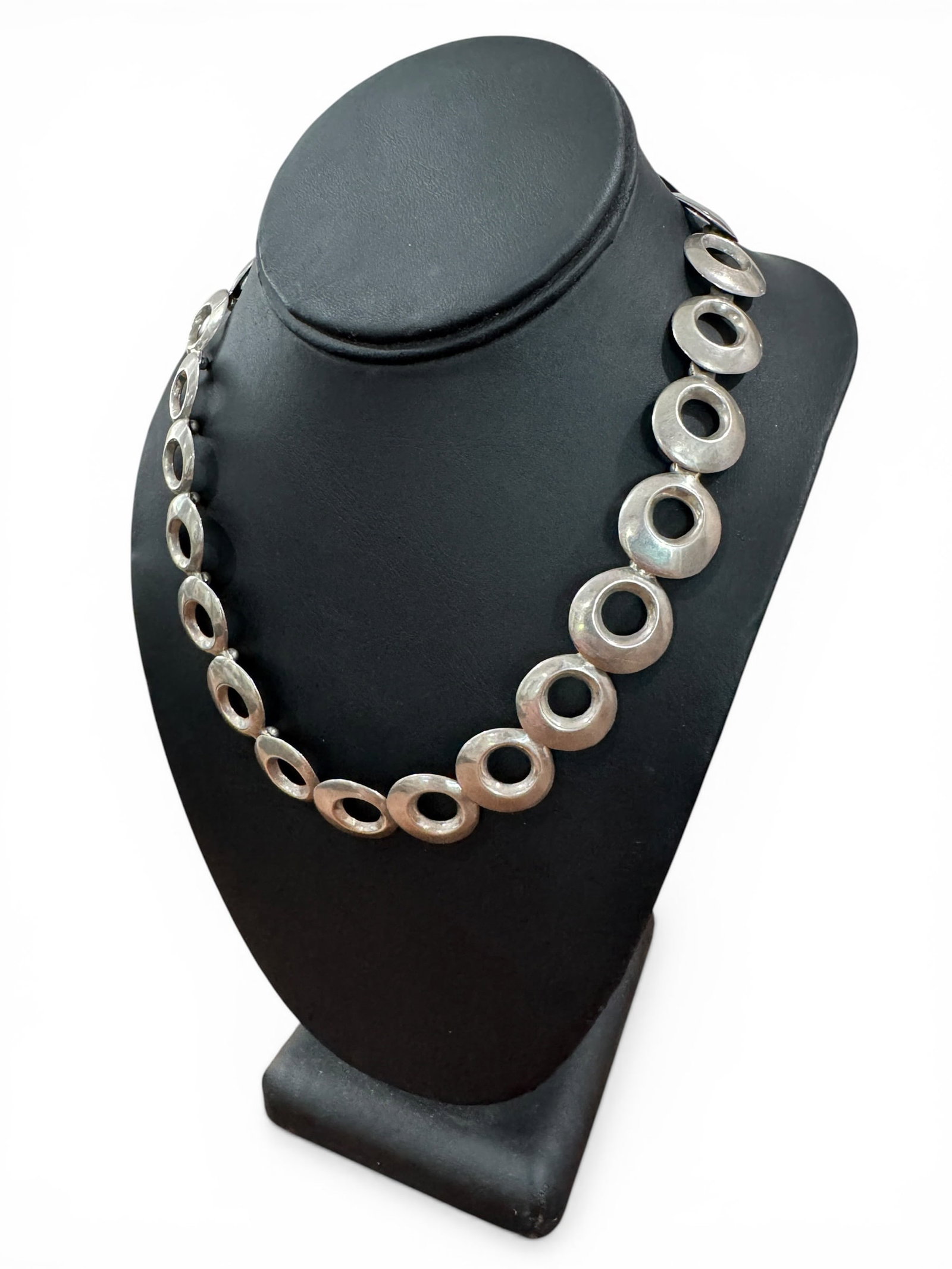 Weiss Sterling Silver (.925) Necklace: Approx. Gross Weight: 81.6 grams Measurements: 17.75" end to end Photos are part of the description and should tell the whole story.