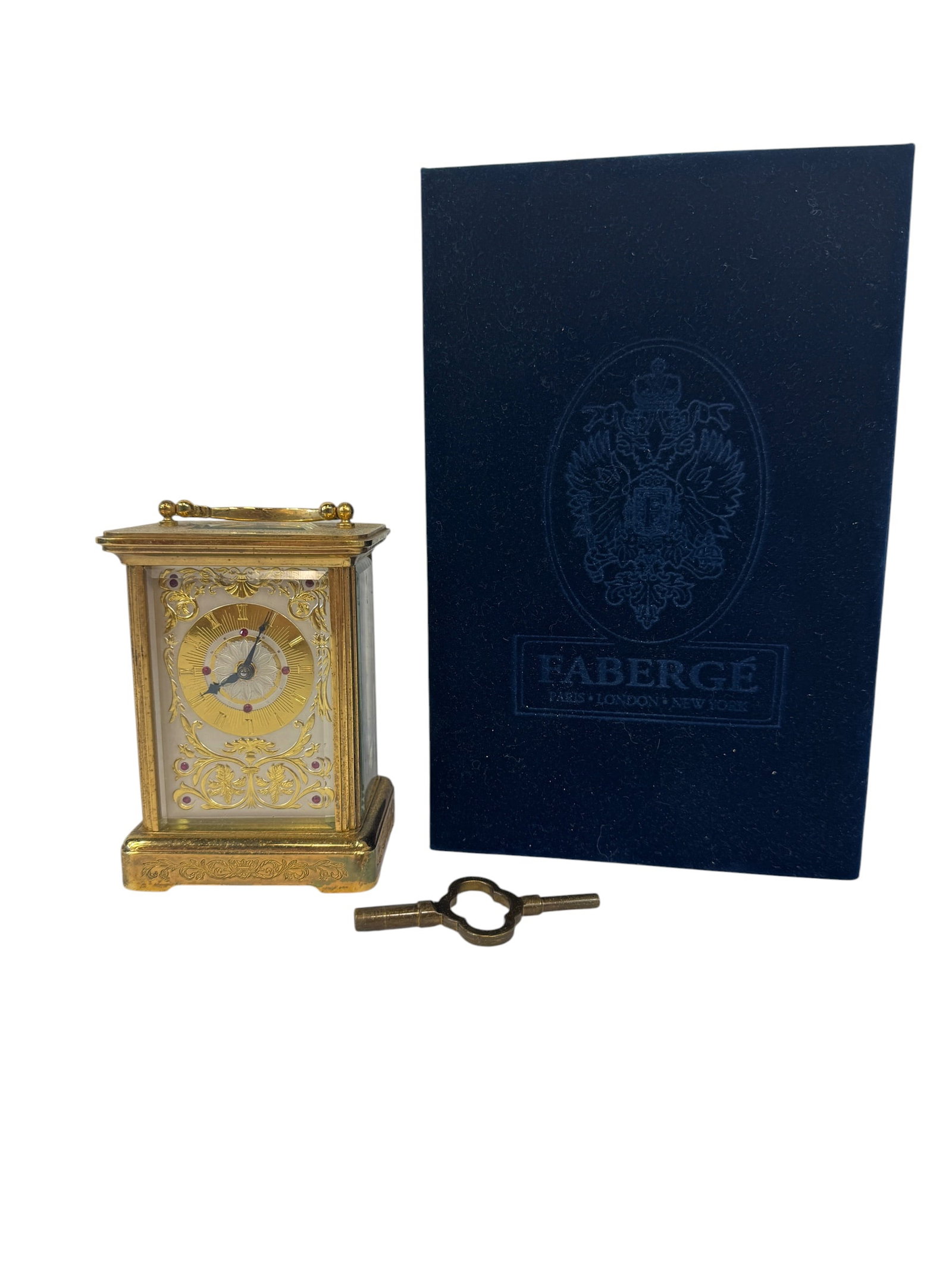 Igor Carl Faberge Imperial Carriage Clock w/ Box: Untested. Photos are part of the description and should tell the whole story.