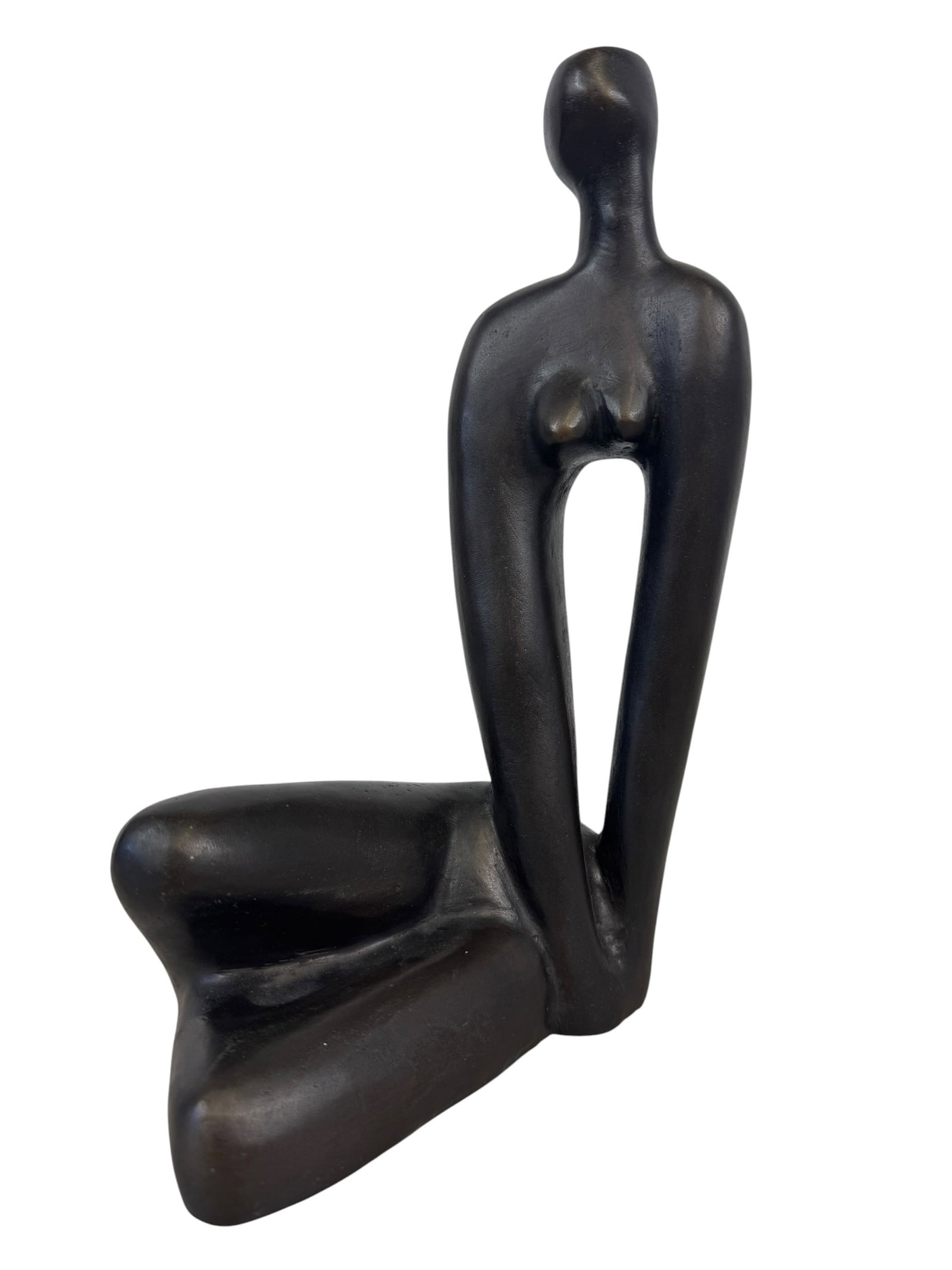 Noemi Schindler Seated Woman Bronze Sculpture: Photos are part of the description and should tell the whole story.