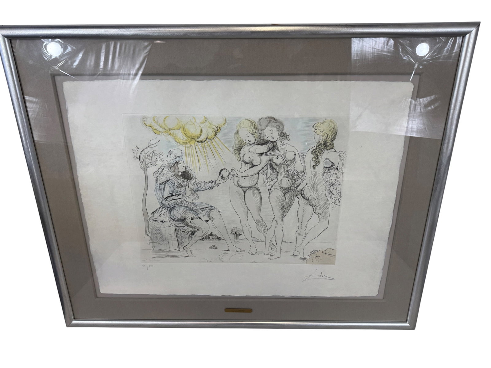 Salvador Dali "Judgement Of Paris" Framed Color Etching (1 of 7)