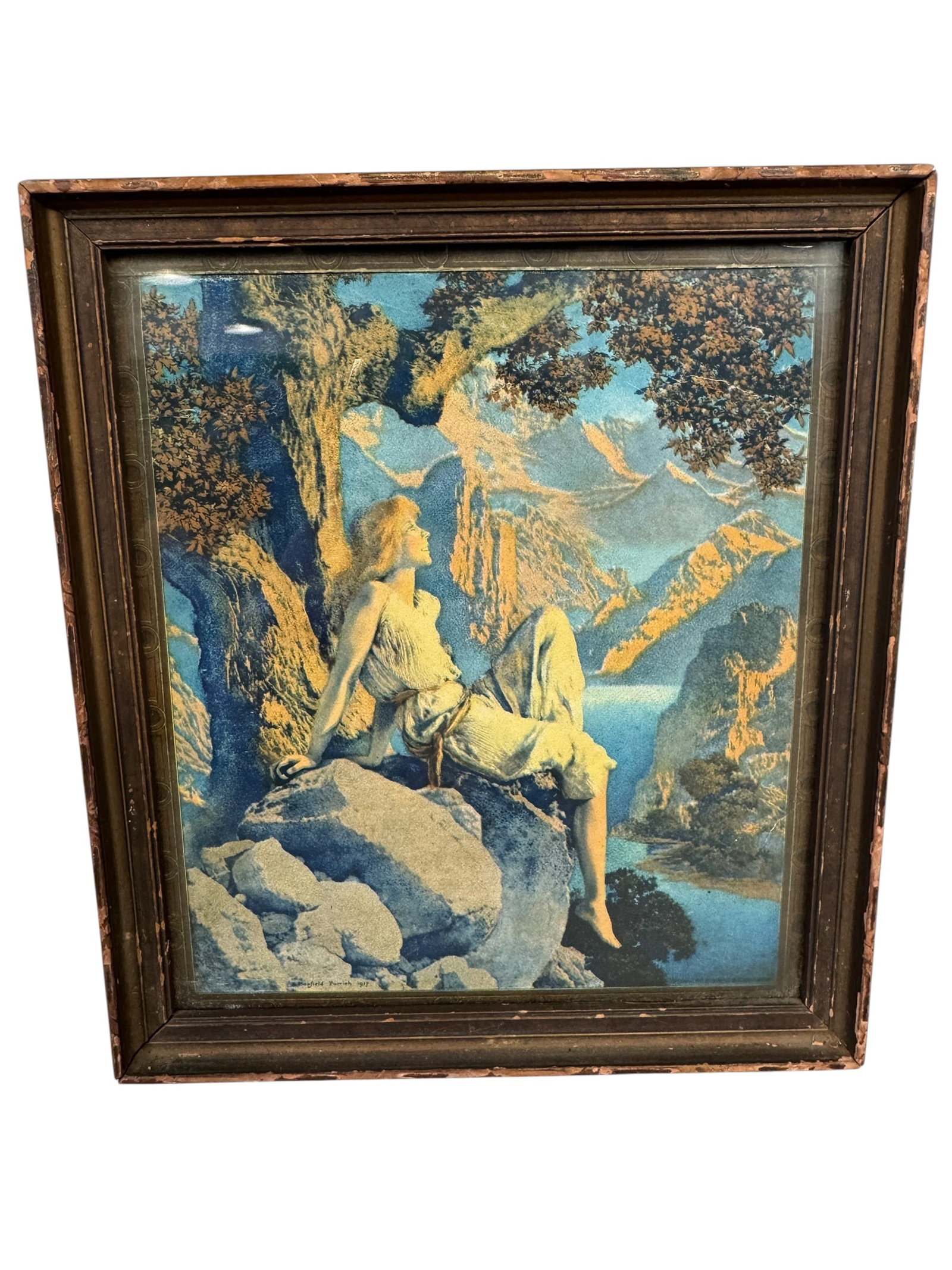 Maxfield Parrish "Dawn" Original Print (1 of 4)