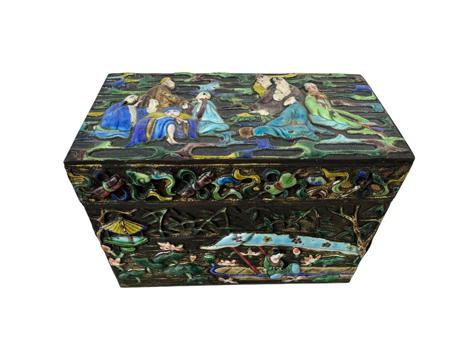 Chinese Enamel Vanity Box - 2