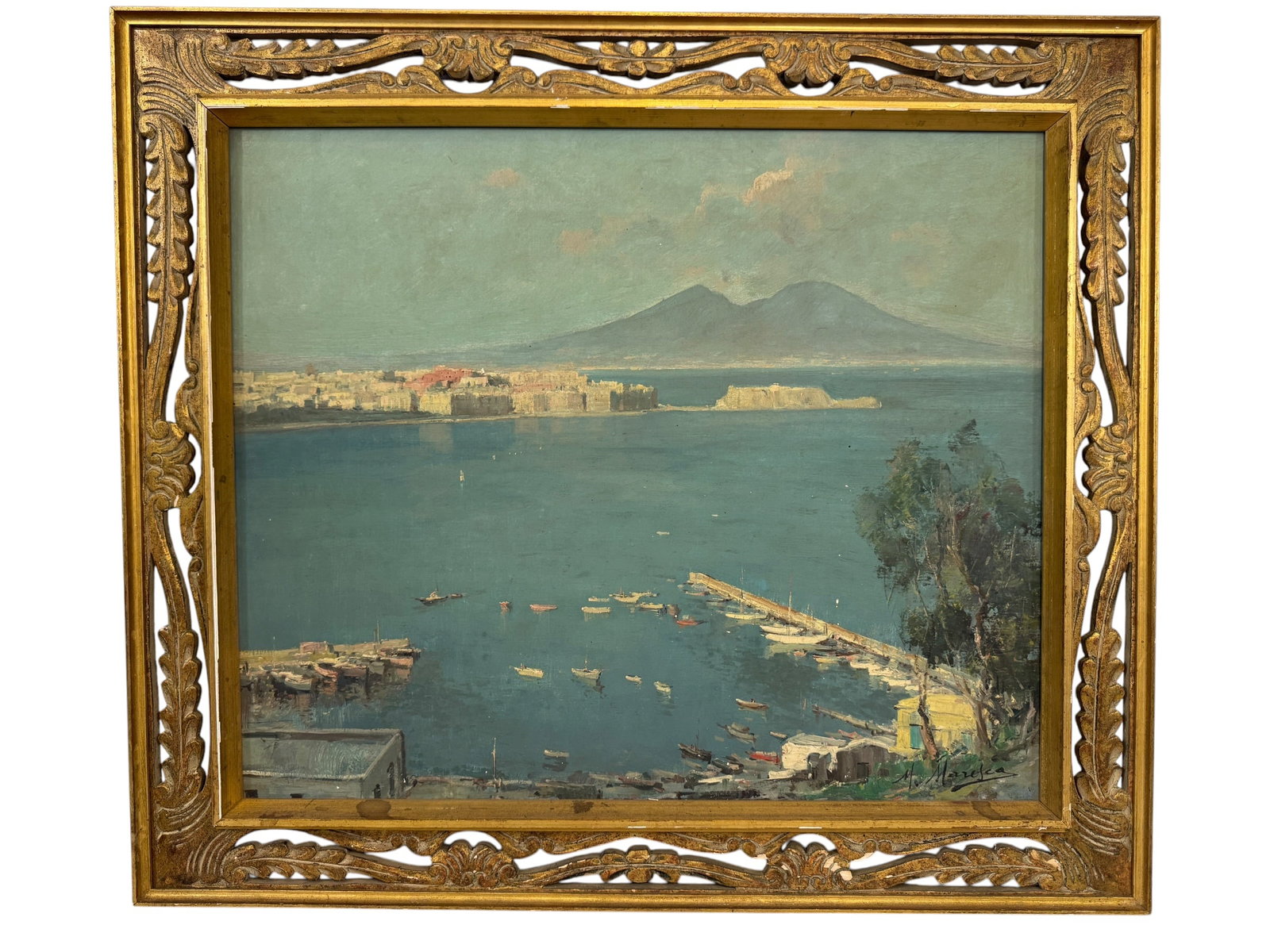 Mario Maresca Naples Bay Original Oil Painting (1 of 8)