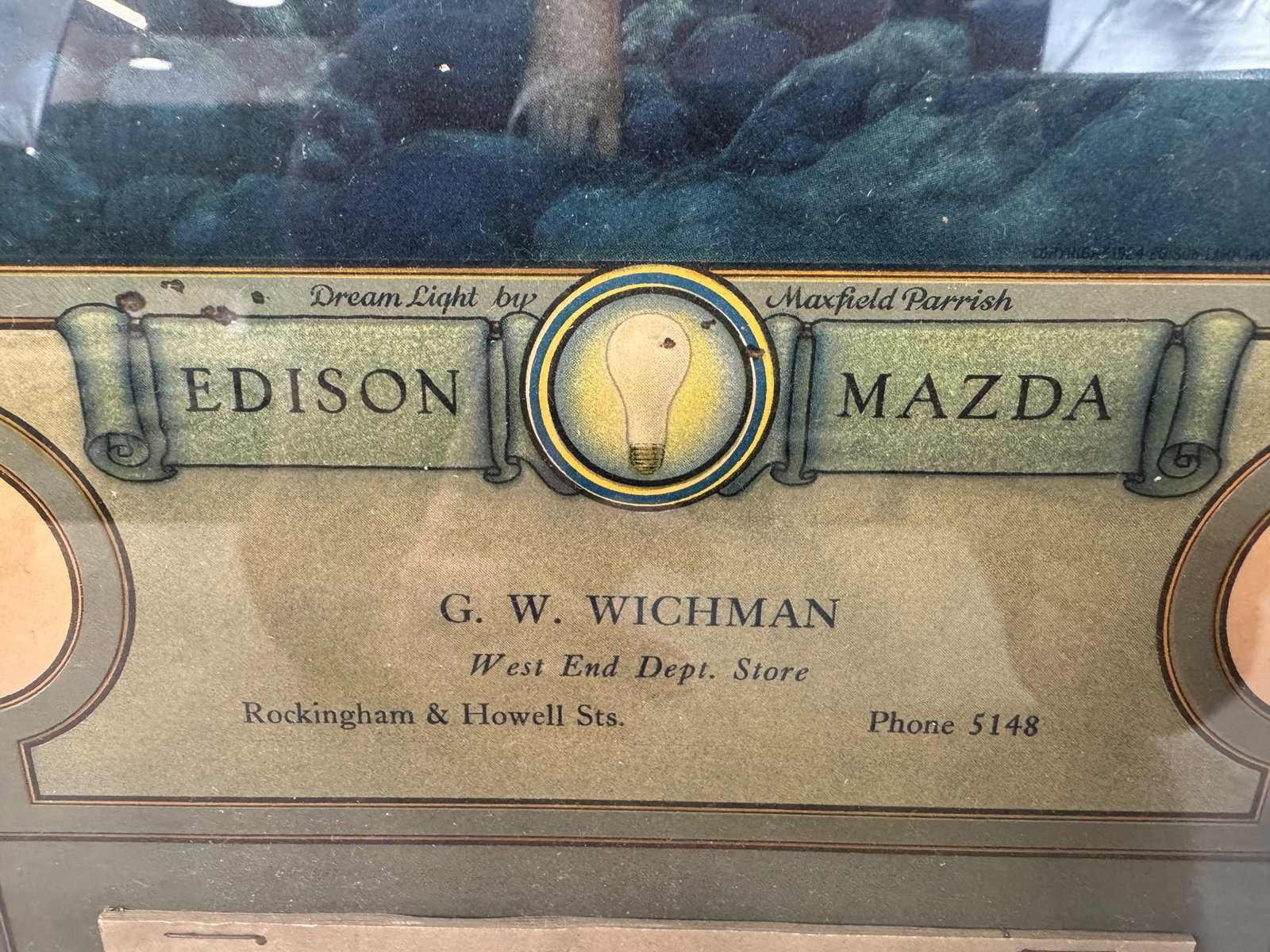 Maxfield Parrish "Dreamlight" 1925 Edison Mazda Calendar - 6