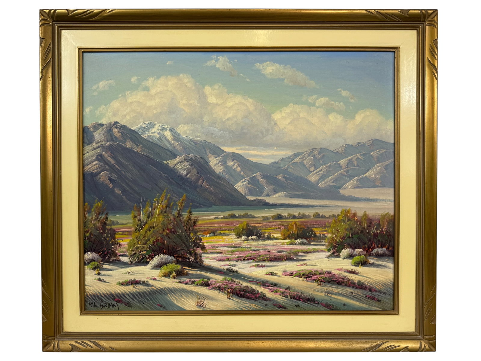 Paul Grimm "Colorful Desert" Original Oil Painting circa 1952 (1 of 8)