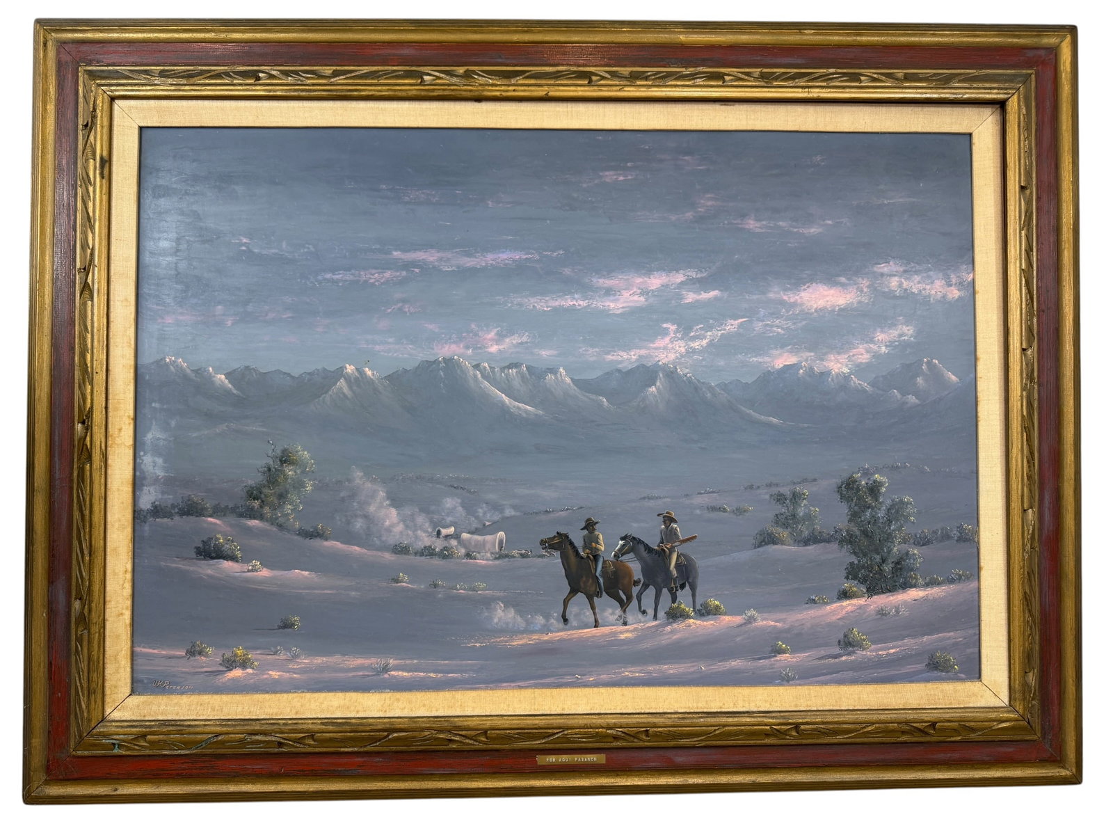 Huge William K Peterson "Por Aqui Pasaron" Original Oil Painting (1 of 9)
