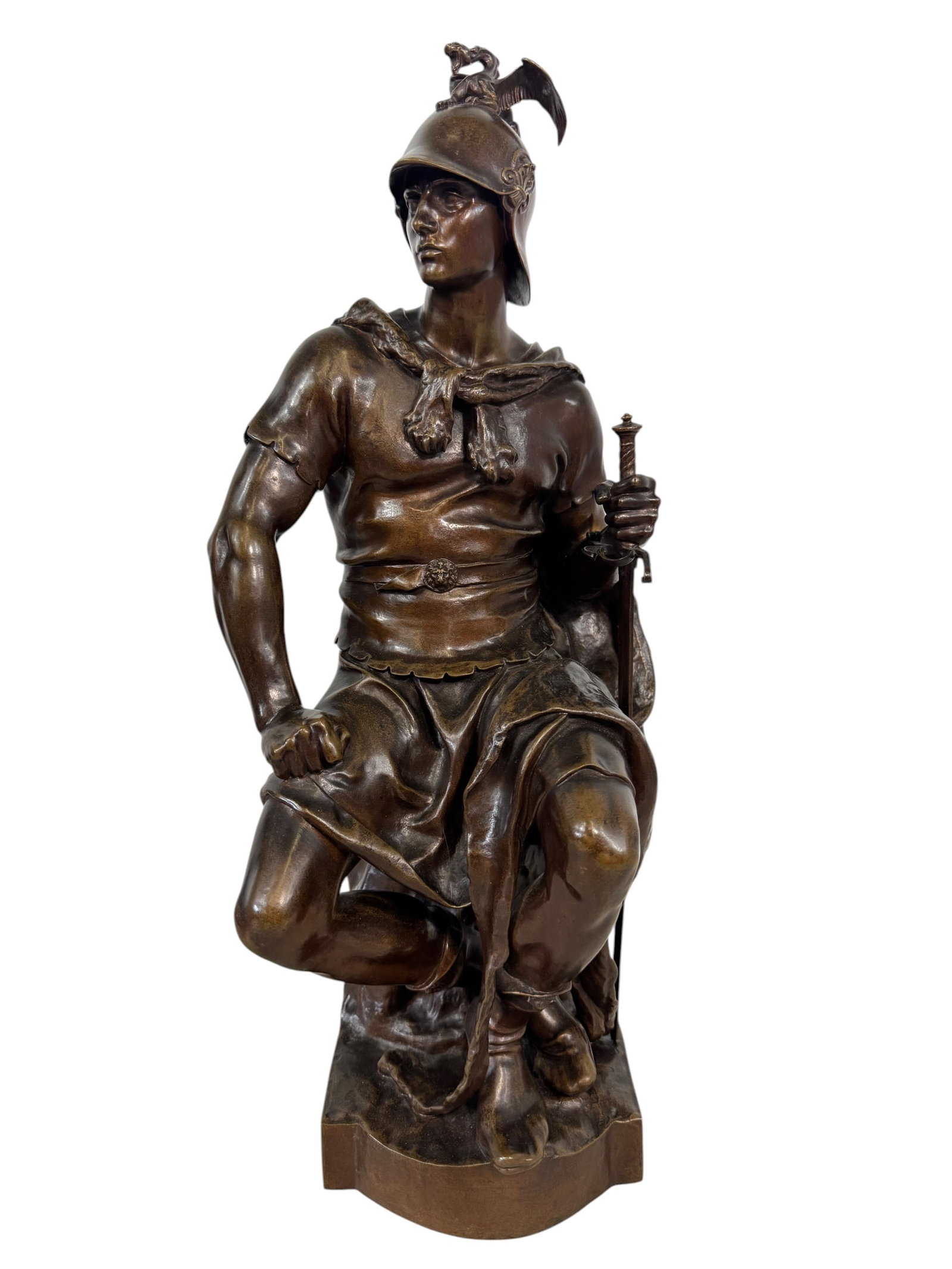 P. Dubois & F. Barbedienne "Le Courage Militaire" Bronze Statue (1 of 11)