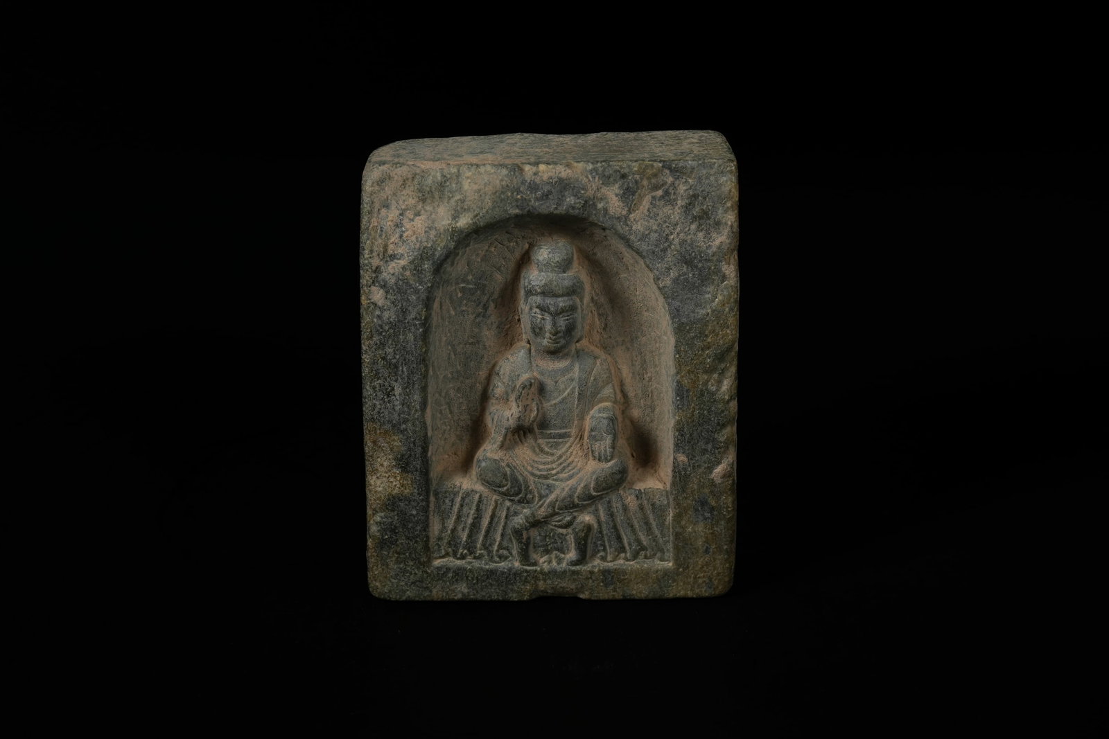 A Chinese Stone Buddhist Bodhisattva Stele, Tang Dynasty. (1 of 3)