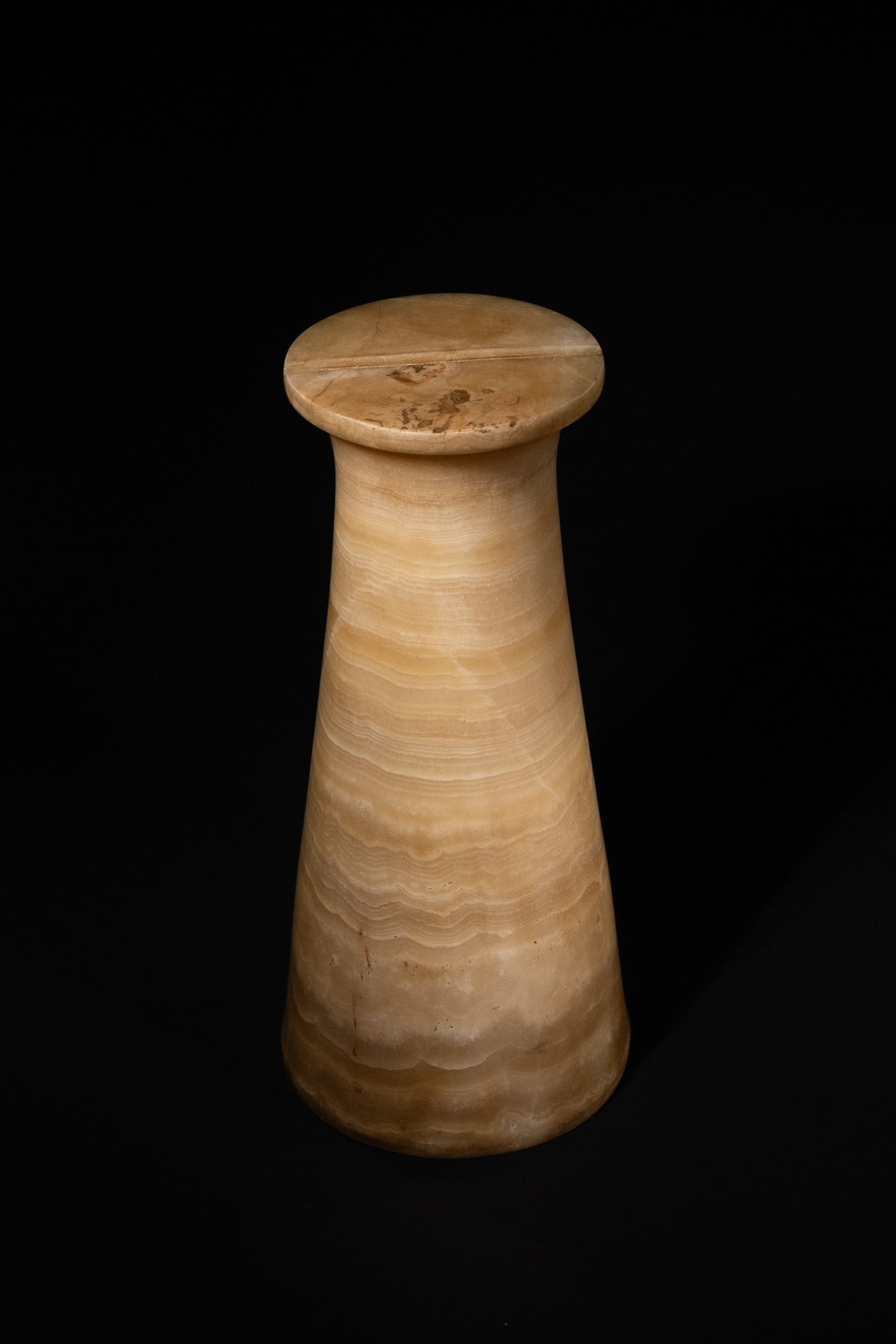 A Bakhtari Alabaster Closed-Form Vessel, circa 3rd Century BC (1 of 2)