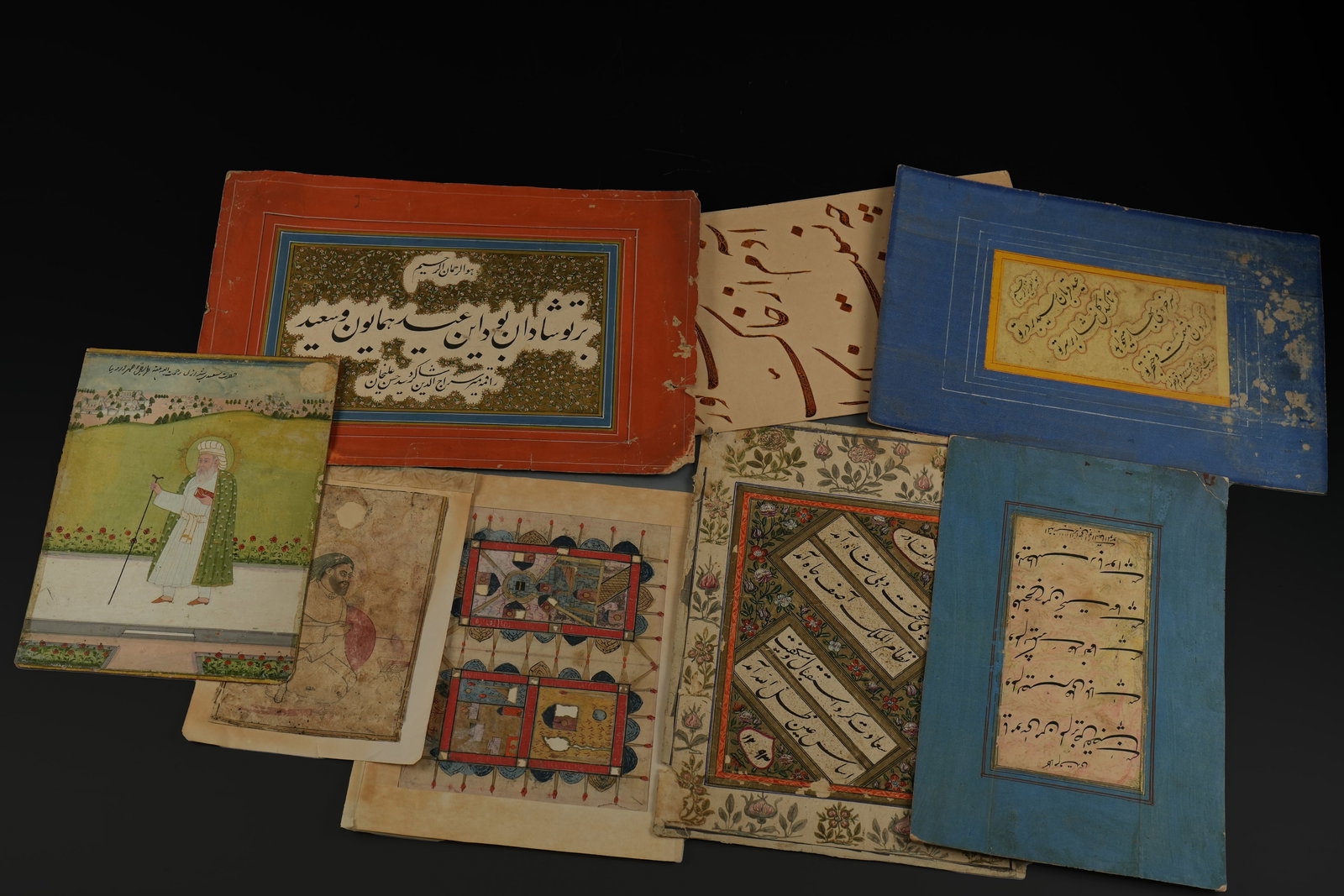 An Indo-Persian Collection of Manuscript Leaves and Calligraphic Panels. c. 1680-1948 (Signed). (1 of 10)