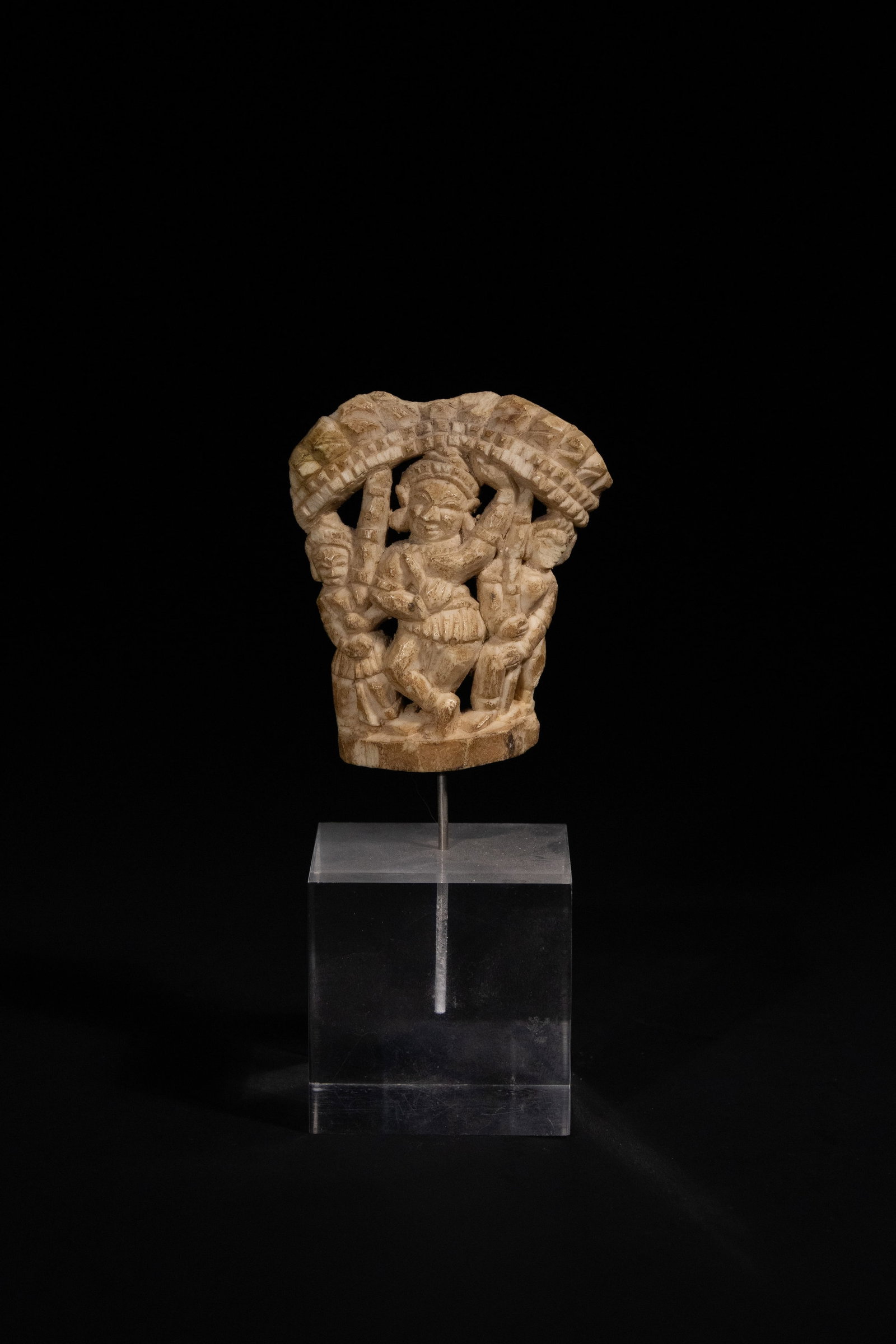 An Indian Bone Relief Plaque, 14th-15th Century (1 of 3)
