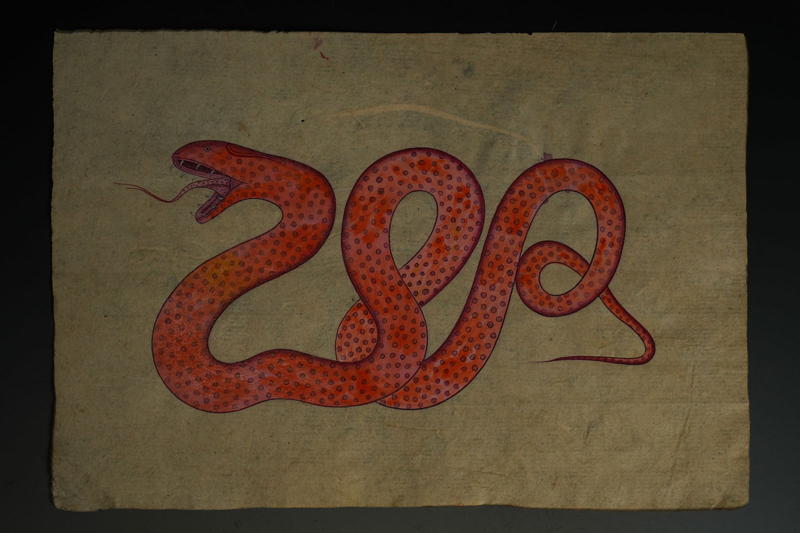 An Indian Tantric Painting of a 'Coiled Serpent', 20th Century. (1 of 1)