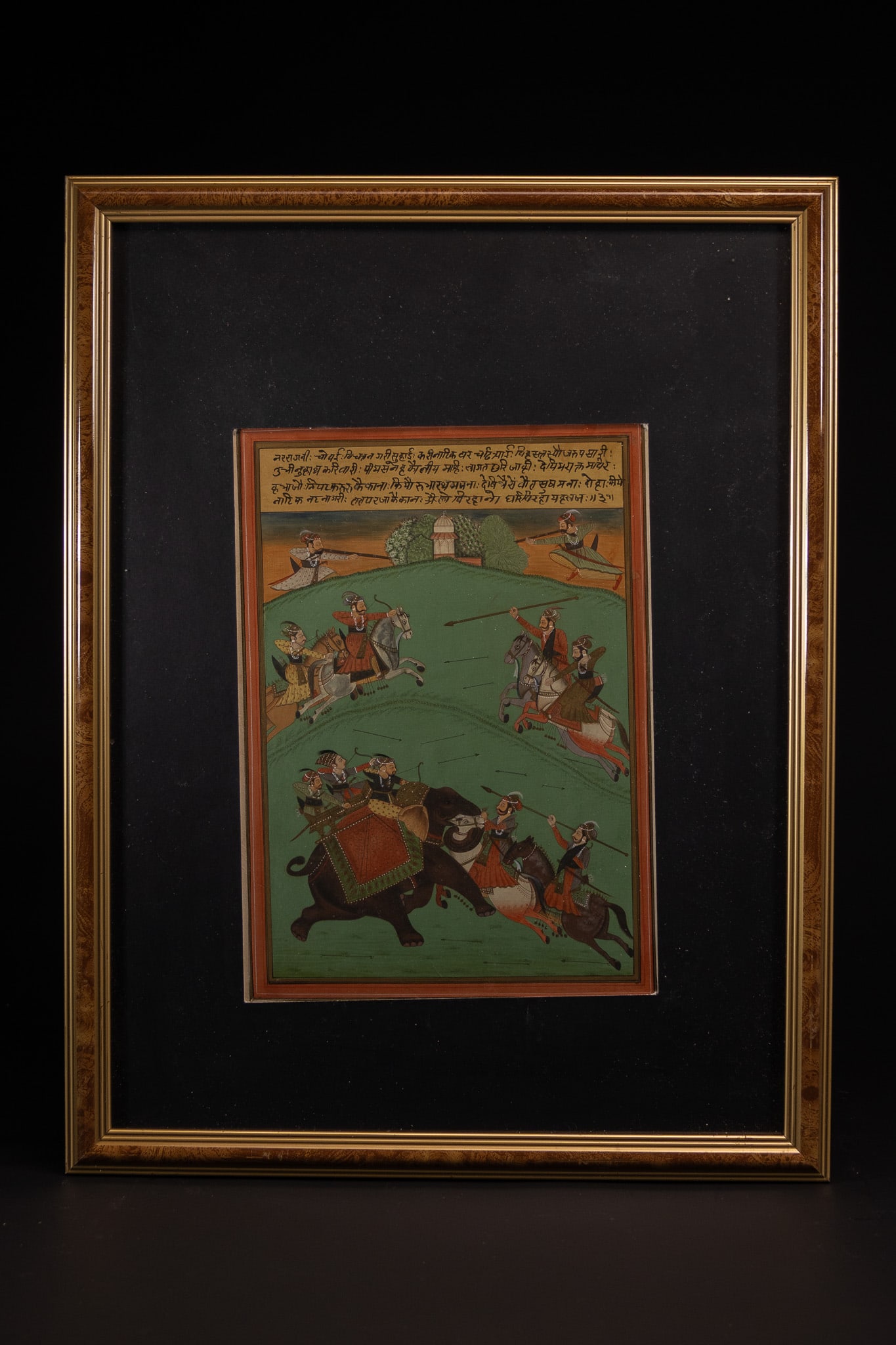 NORTH INDIAN SCHOOL, 18TH/19TH CENTURY 'BATTLE SCENE WITH WAR ELEPHANT AND CAVALRY'. (1 of 2)