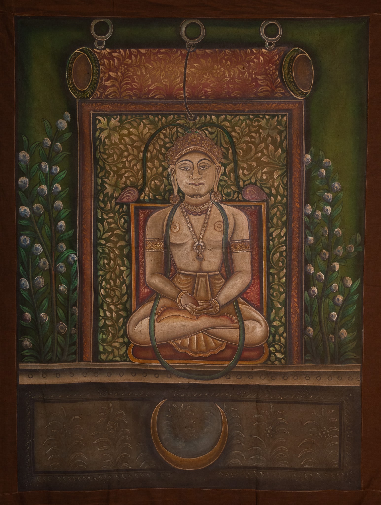 INDIAN SCHOOL, 19TH CENTURY, 'A TIRTHANKARA, POSSIBLY CHANDRAPRABHA'. (1 of 1)