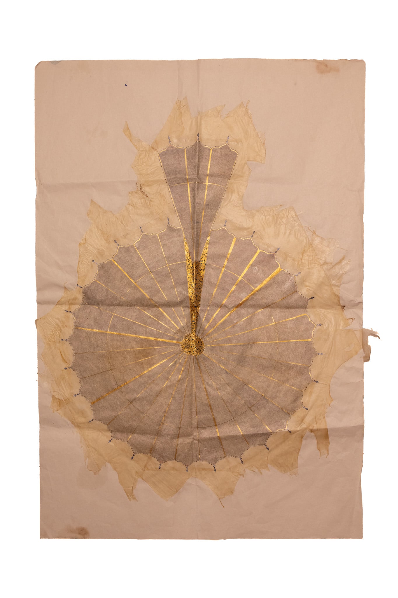 AN INDO-PERSIAN CALLIGRAPHIC MICROGRAPHY PANEL OF THE COMPLETE QURAN ON VELLUM. (1 of 4)