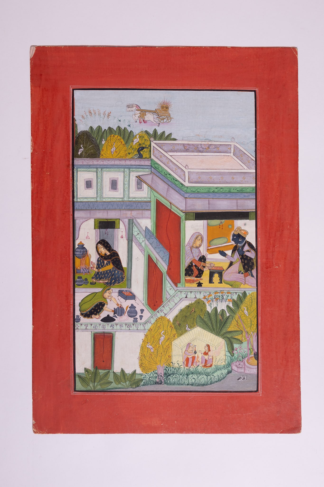 BUNDI SCHOOL, MINIATURE PAINTING FROM A BARAMASA SERIES, RAJASTHAN, CIRCA 1770. (1 of 1)