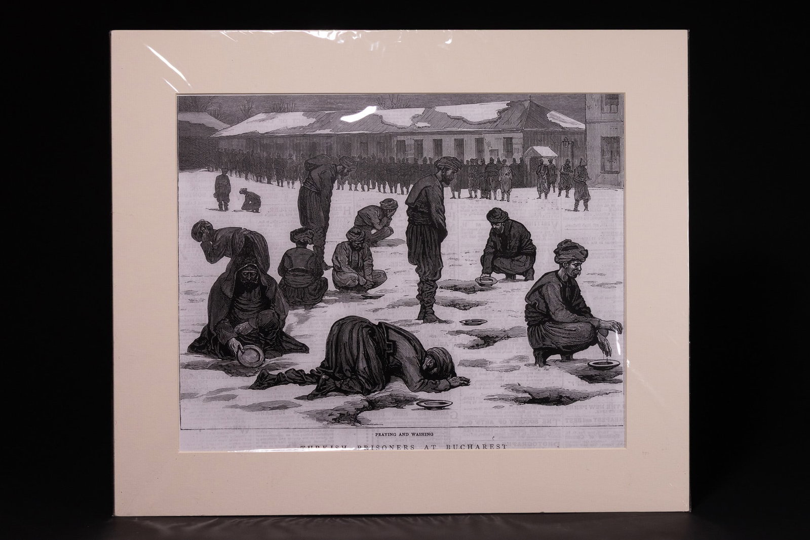 TURKISH PRISONERS AT BUCHAREST, PRINT, LATE 19TH CENTURY. (1 of 1)