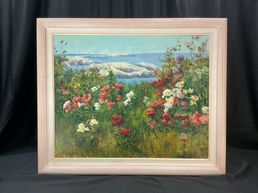 Seaside Wildflowers by Kirk Miller - Original Oil on Canvas (24" x 30")