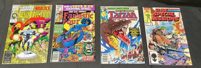 Marvel Comics Mixed Lot (4): Silver Surfer/Warlock Resurrection #1; Fantastic Four Annual #15;