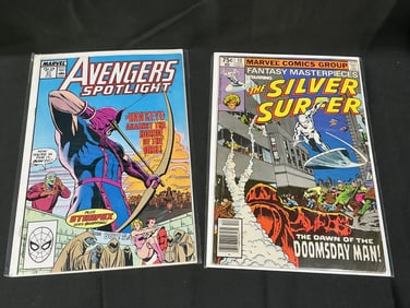 Marvel Duo (2): Avengers Spotlight #21 (Hawkeye) and Fantasy Masterpieces #13 (Silver Surfer)