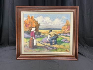 Farmers in the Field by Helge Strand