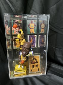 Shaquille O'Neal Los Angeles Lakers Collectible Display Rookie Cards & Figurines Encased