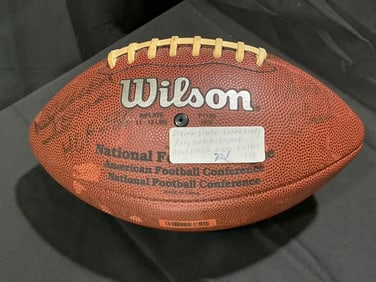 Los Angeles Rams 'Fearsome Foursome' Wilson NFL Football Autographed by Lamar Lundy, Rosey Grier