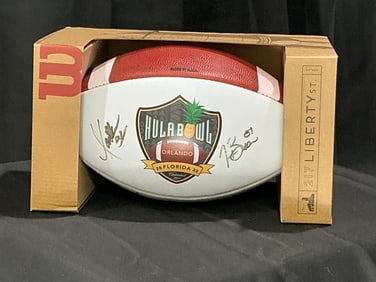Joe DeLamielleure & multiple signatures, Triple-Signed Hula Bowl Orlando 2022 Commemorative