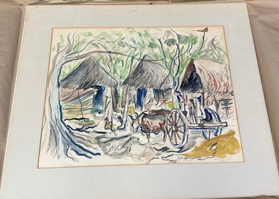 Frederic Yost (American, 20th Century) 'Tehuantepec' Watercolor Painting