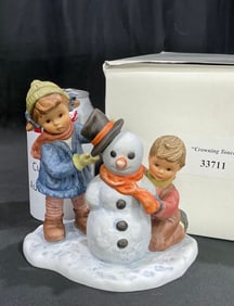 Studio Hummel "Crowning Touch" Figurine No. 33711 by Goebel - Children Building a Snowman