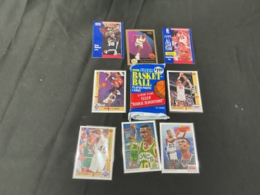 1991 Fleer NBA Basketball Trading Cards Collection with Unopened Pack