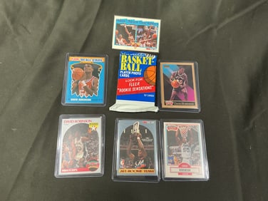 David Robinson Basketball Card Collection with Unopened 1991 Fleer Pack