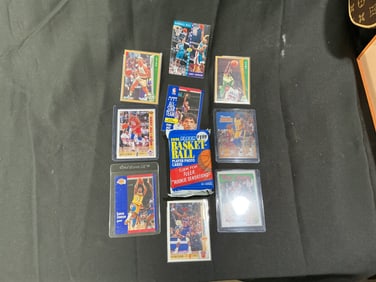 Magic Johnson Basketball Card Collection with Unopened 1991 Fleer Pack