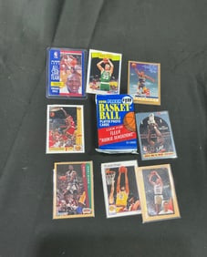 1991 Fleer NBA Basketball Trading Cards with Stars Larry Bird, Hakeem Olajuwon & Tim Hardaway…
