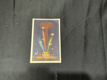 1939,40 New York World's Fair Parachute Jump Officially Licensed Postcard