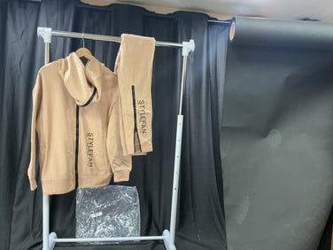 Stylefan Two-Piece Tan Tracksuit – Hoodie and Joggers Set (New in Package)