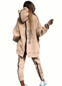 Stylefan Two-Piece Tan Tracksuit – Hoodie and Joggers Set (New in Package)