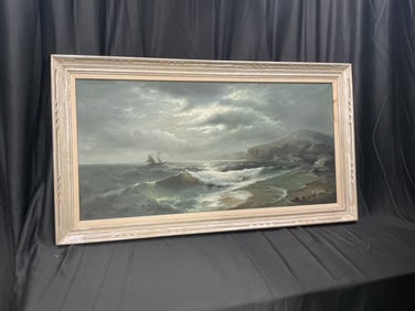Garin Storm at Sea Original Oil Painting