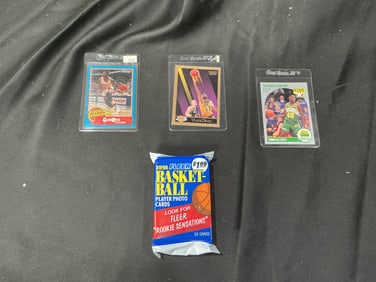 Basketball Trading Cards Lot incl. Glen Rice Rookie, Shawn Kemp Rookie & 1991 Fleer Pack
