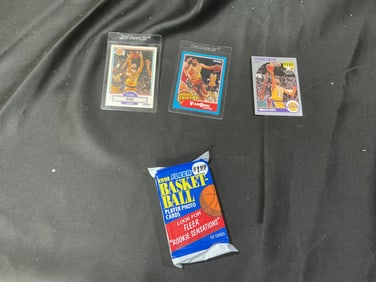 Vlade Divac Basketball Cards Lot with 1991 Fleer Pack