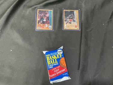 Basketball Cards Lot with Larry Johnson Cards & 1991 Fleer Pack