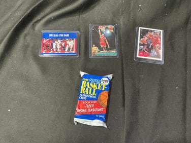 Scottie Pippen Basketball Cards Lot with 1991 Fleer Pack