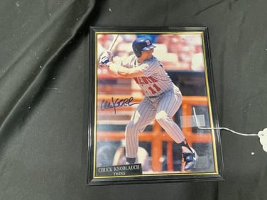 Chuck Knoblauch Signed Minnesota Twins Framed Photo