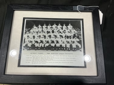 1968 Detroit Tigers American League Champions Team Photo (Framed)