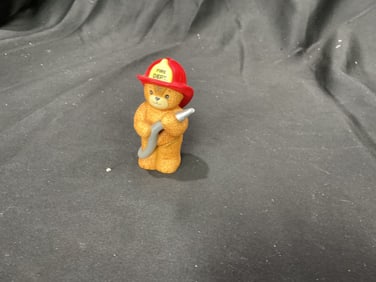Enesco Lucy & Me Firefighter Bear Figurine (1984)