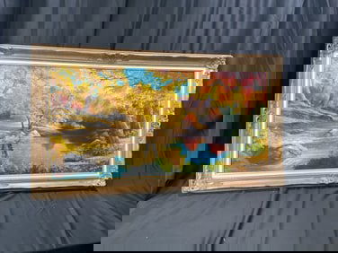 Autumn Forest Landscape, Signed "Anthony Casey"