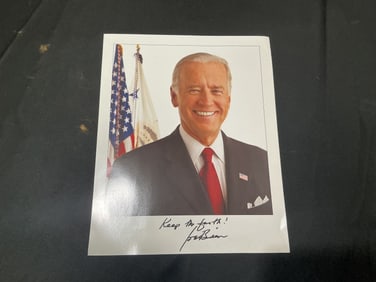 Signed Official Portrait Photograph of Vice President Joe Biden – “Keep the faith!