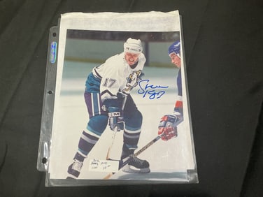 Jere Lehtinen Signed 8x10 Color Action Photo – Mighty Ducks of Anaheim