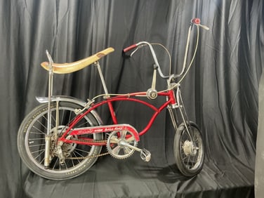 Vintage 1968 SchwinnApple Krate Sting-Ray Bicycle Original Red Banana Seat Model